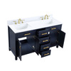 A Touch Of Design Luca 60" Freestanding Bathroom Vanity Blue HE-A060B
